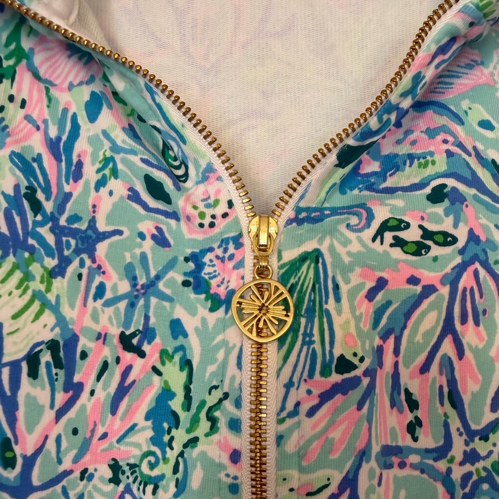 Lilly Pulitzer Skipper Popover Soleil It To Me Size S - Picture 2 of 7